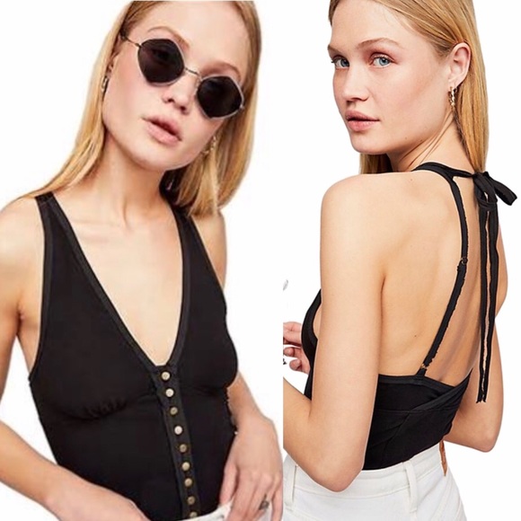 1 Left! 🎉 Free People Black Halter Tank - Picture 6 of 8